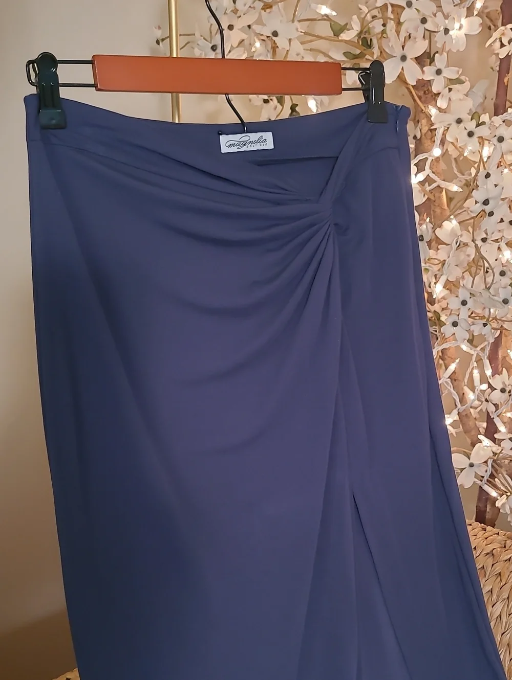 Magnolia Boutique Navy Twist Front Skirt